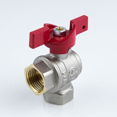Кран шар AQUASFERA  В-В 1/2" (15) угловой красная бабочка 1008-01